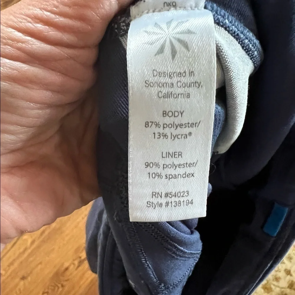 𝅺ATHLETA elation cropped blue leggings w/bag size XS EUC - Picture 5 of 8